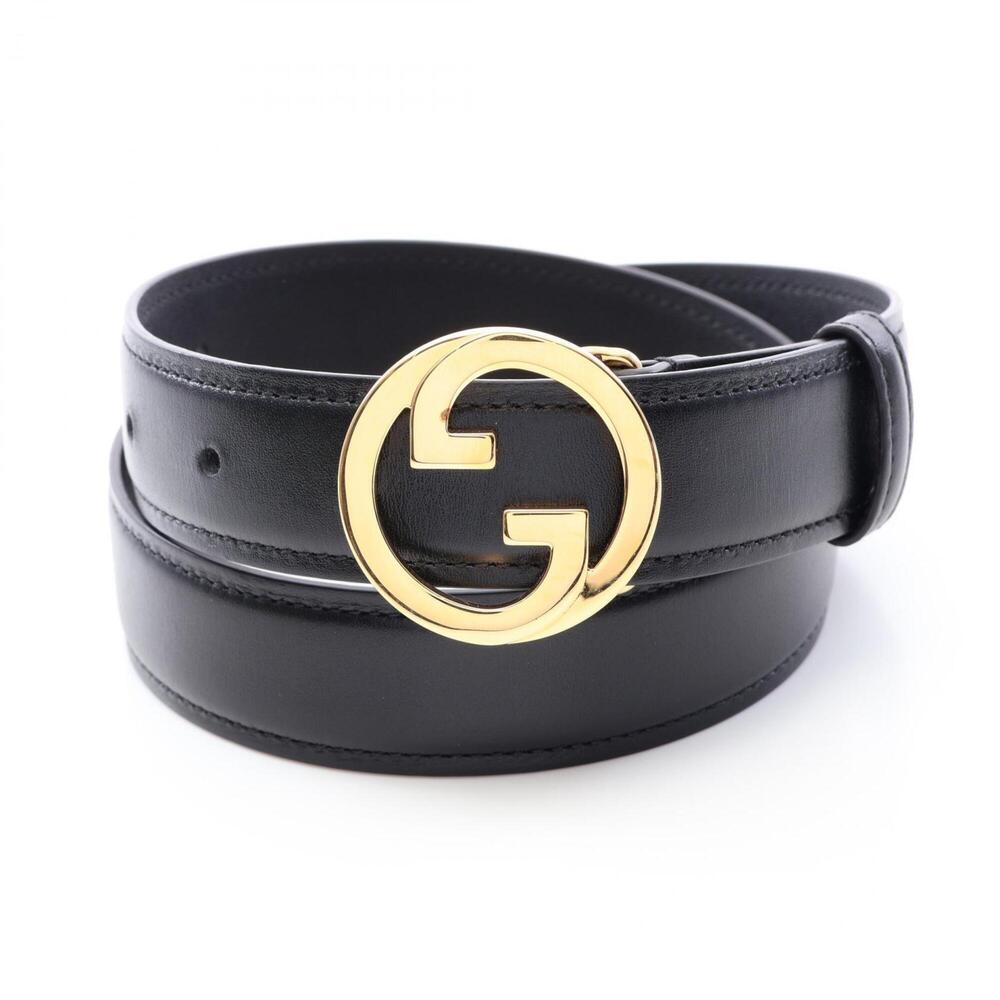 Gucci Blondie Interlocking G Belt Leather Women's Black